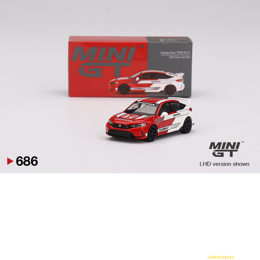 MINIGT Honda Civic TYPE R 2023 Pace Car Rojo # 686