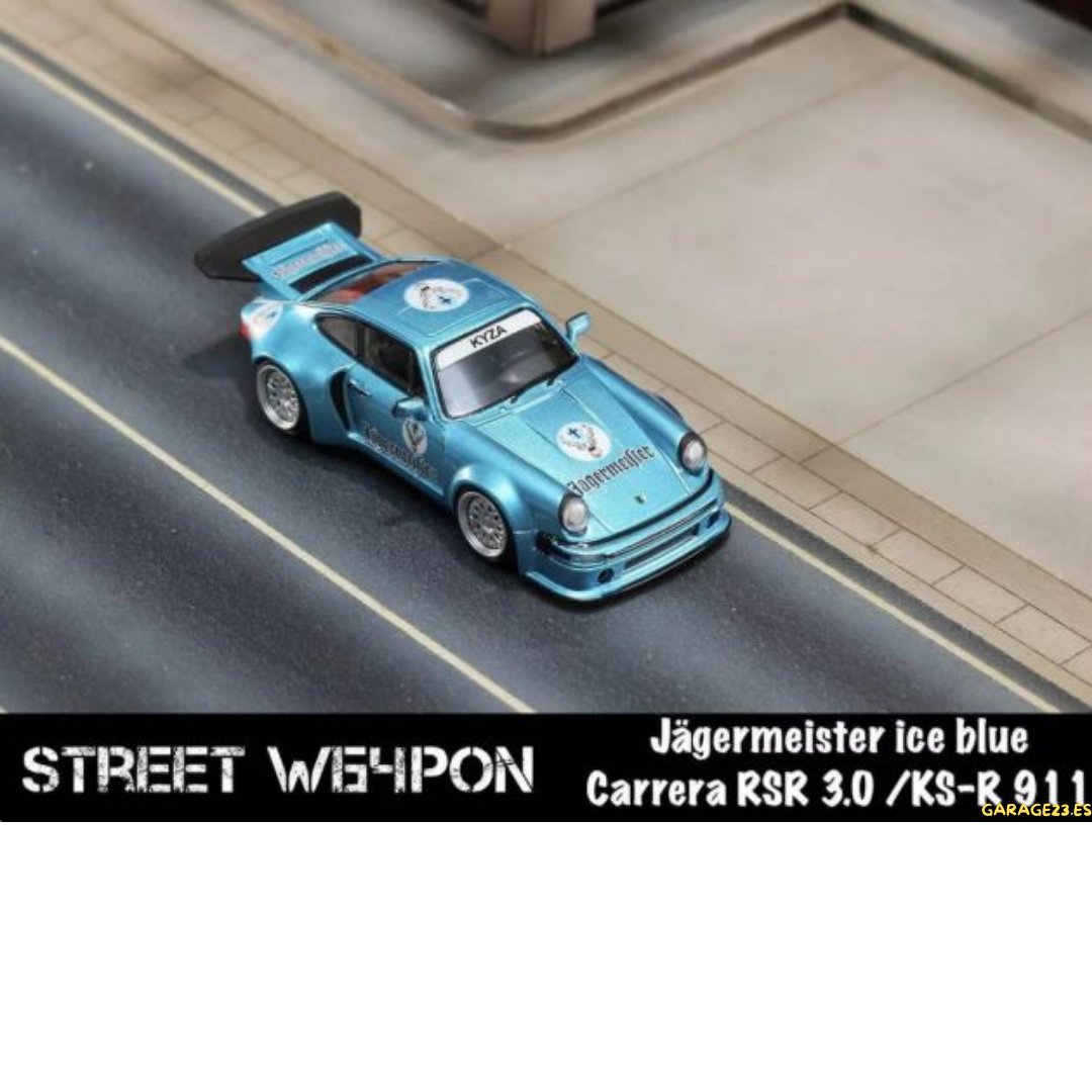 Street Weapon Porsche RWB 911 KS-R *Jagermeister*, Ice Blue 1/64