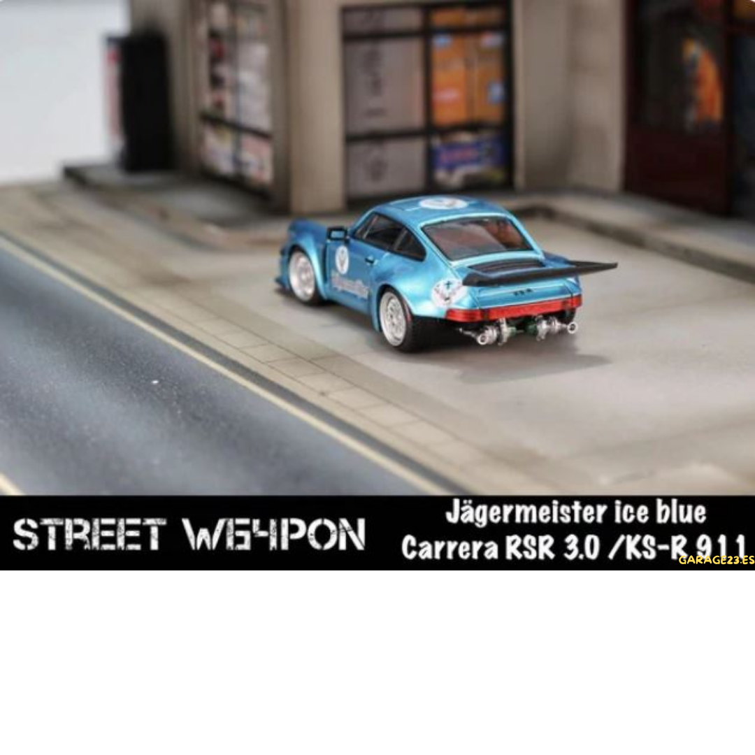 Street Weapon Porsche RWB 911 KS-R *Jagermeister*, Ice Blue 1/64