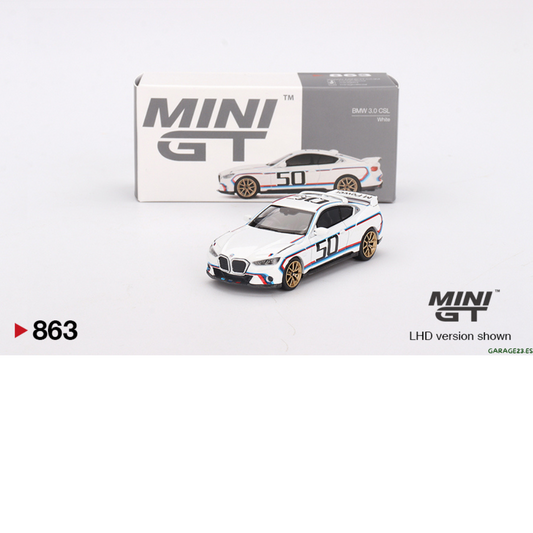 MINI GT BMW M4 (G82) 3.0 CSL WHITE 2023 # 863