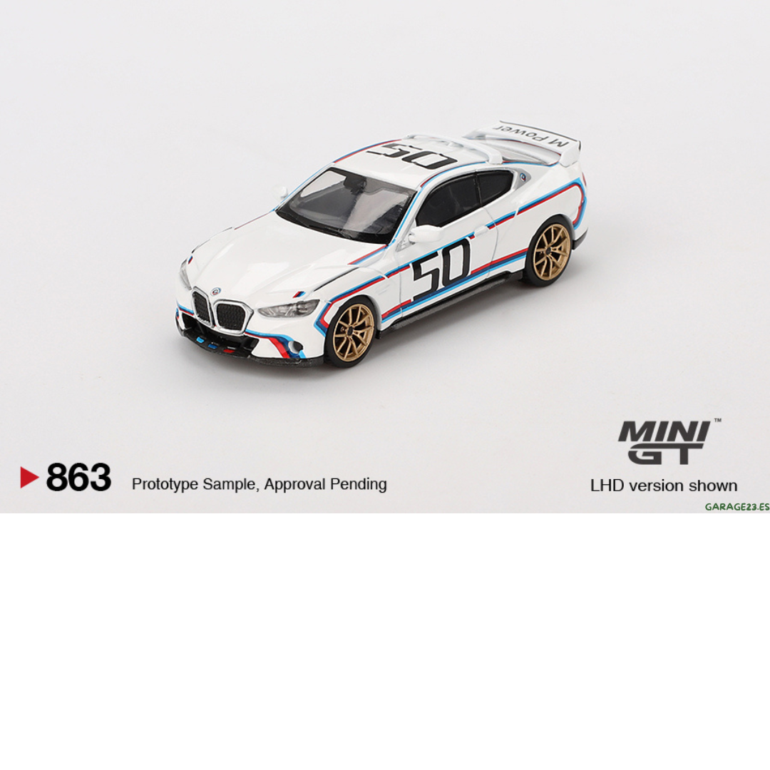 MINI GT BMW M4 (G82) 3.0 CSL WHITE 2023 # 863