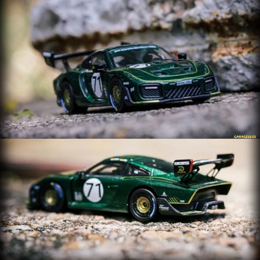Para64 * LIMITADO A 2496 PIEZAS * Porsche 935 /19 (2018) #71 Tenner Racing (Verde) Minichamps 1/64