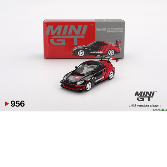 MINI GT Toyota GR86 HKS TYPE R ADVAN 2022 ** SALÓN AUTOMOVIL TOKIO ** # 956