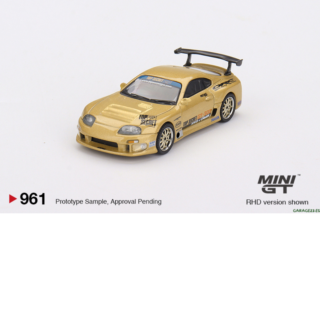 MINI GT Toyota Supra (A80) GT-300 Top Secret Oro Top Secret # 961