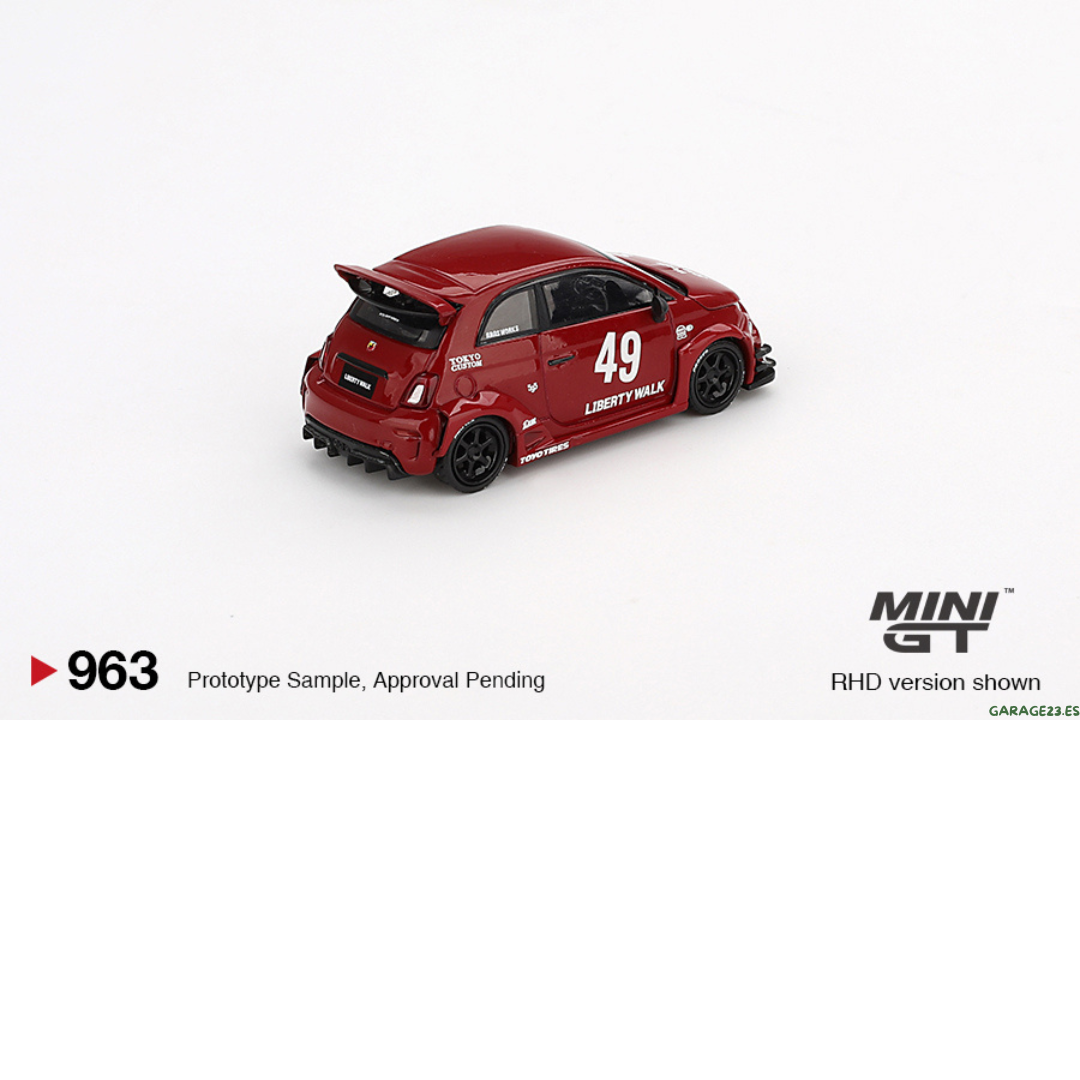 MINI GT FIAT ABARTH 595 LB-WORKS X ABAS WORKS RED 2024 1/64 # 963