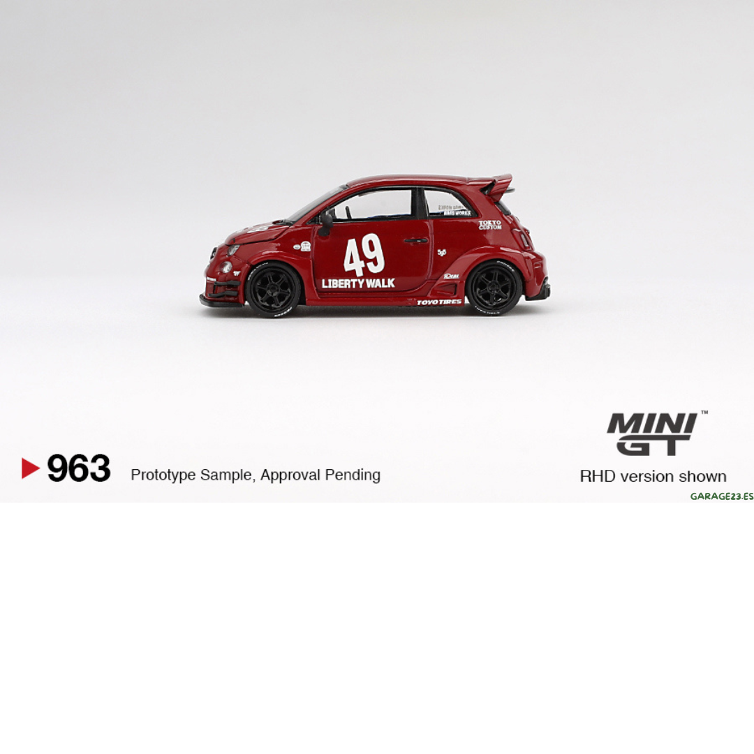 MINI GT FIAT ABARTH 595 LB-WORKS X ABAS WORKS RED 2024 1/64 # 963