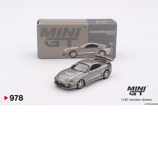 MINI GT TOYOTA SUPRA MK4 (A80) VEILSIDE COMBAT V-II GREY 2011 1/64 # 978