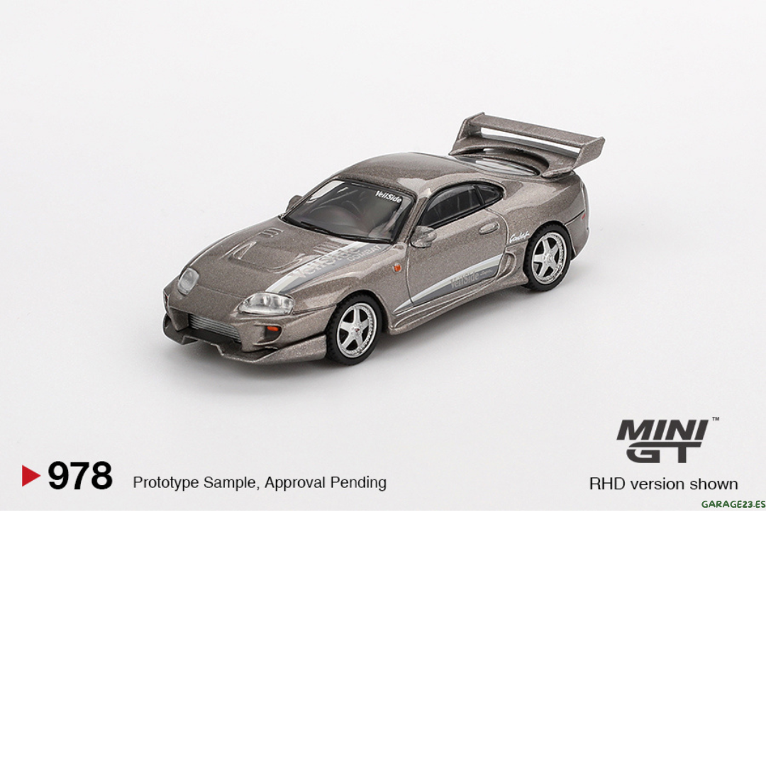 MINI GT TOYOTA SUPRA MK4 (A80) VEILSIDE COMBAT V-II GREY 2011 1/64 # 978