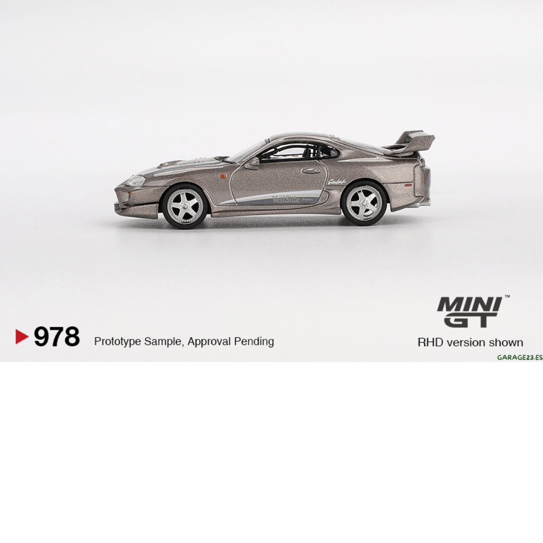 MINI GT TOYOTA SUPRA MK4 (A80) VEILSIDE COMBAT V-II GREY 2011 1/64 # 978