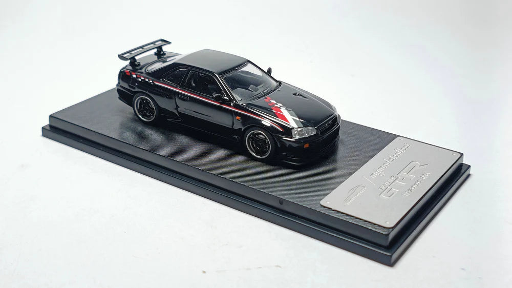 %%% My Model Collect Nissan Skyline R34 V Spec Black Red White 1.64 MMC640009F