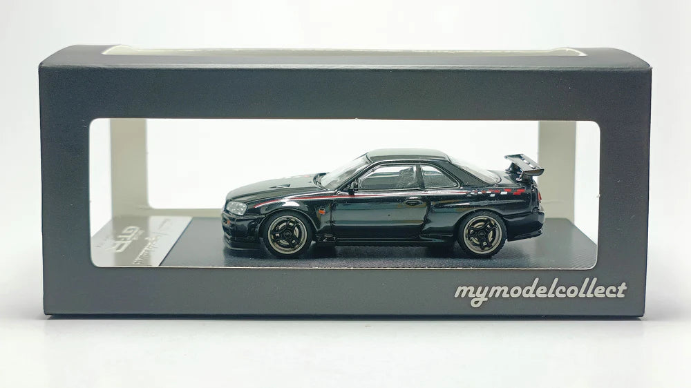 %%% My Model Collect Nissan Skyline R34 V Spec Black Red White 1.64 MMC640009F