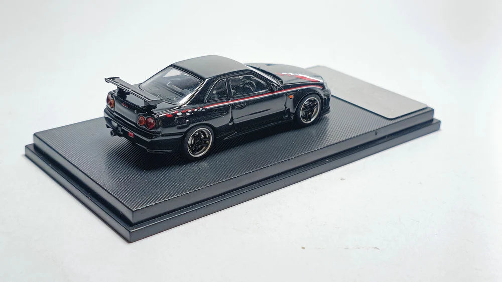 %%% My Model Collect Nissan Skyline R34 V Spec Black Red White 1.64 MMC640009F