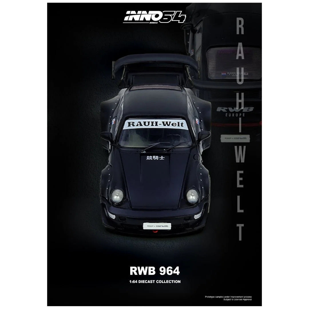 Inno64 Porsche RWB 964 Black Matt