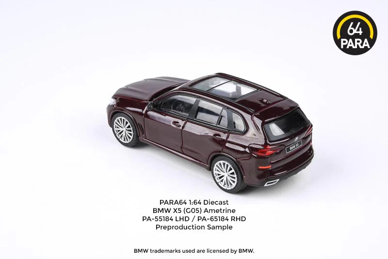 Para64 BMW X5 G05 Ametrine Granate 1/64 Volante Derecha