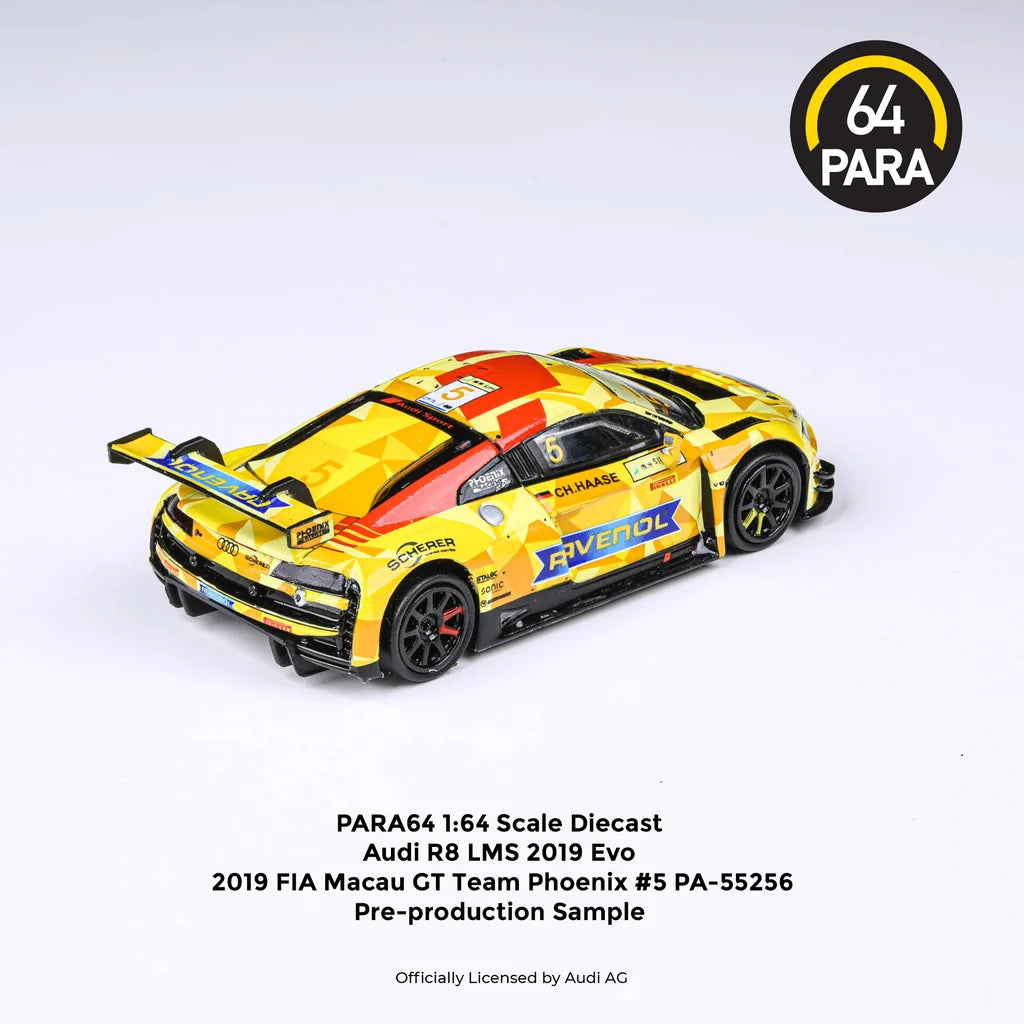 Para64  2019 Audi R8 LMS EVO #5 Phoenix Racing Fia Macau GT Yellow / Red pa55256