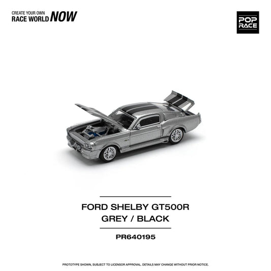POP RACE  967 Shelby Mustang GT500 - GRIS/NEGRO 1/64
