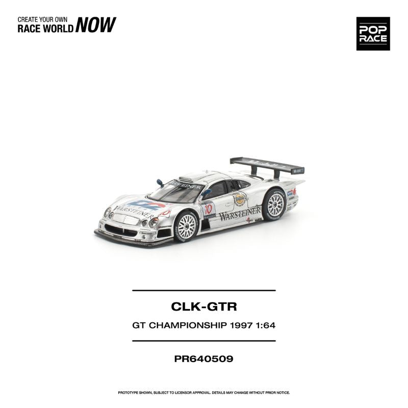 ***PREORDER *** LLEGADA APROXIMADA SEGUNDO TRIMESTRE 2027 *** POP RACE 1997 Mercedes Benz AMG CLK GTR FIA GT Championship sILVER 509
