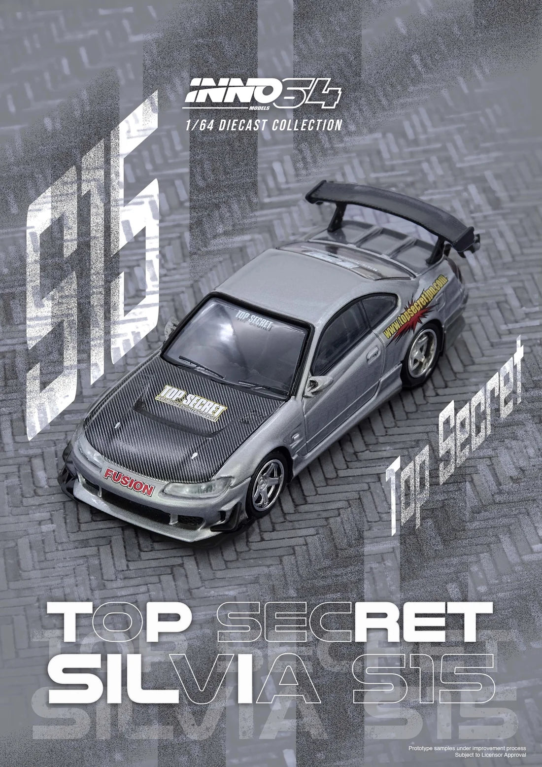Inno64 Nissan Top Secret Silvia S15 Silver