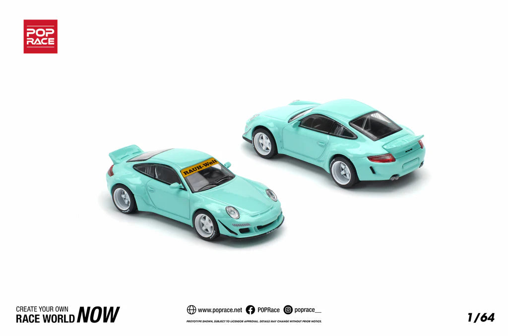 Pop Race Porsche RWB 997 Tiffany blue # 237  1.64