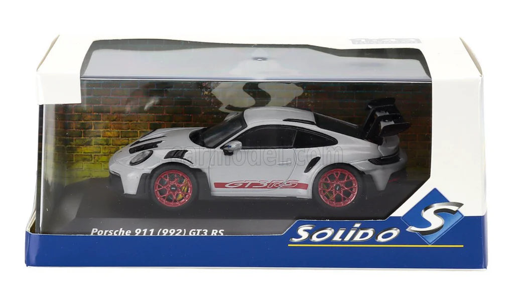 Solido 1/43 2023 Porsche 911 992 GT3 RS Grey Red