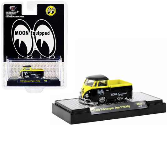 M2 Machines 1.64 1960 Volkswagen Single Cab Custom Mooneyes Amarillo / Negro