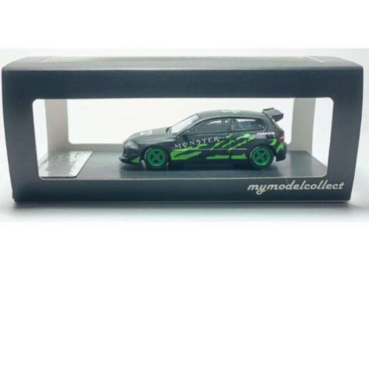 My Model Collect Honda Civic EG6 Monster Verde / Negro 1/64 MMC640013C