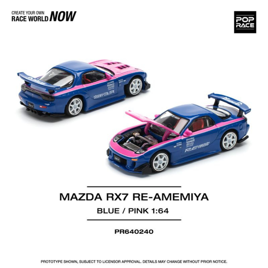 Pop Race Mazda RX7 Re Amemiya Azul / Rosa # 240