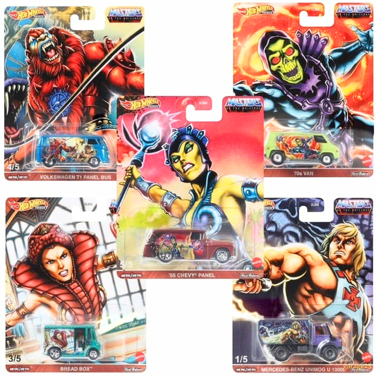 Hot Wheels Premium Pop Culture Master Of The Universe Serie Completa hwmvDLB45-946J