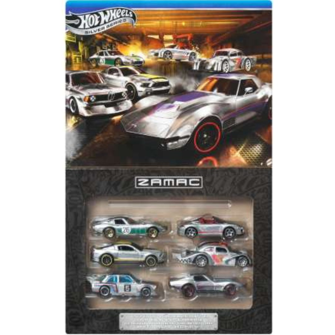 Hot Wheels Silver Series Set de 6 Zamac Pack Basicos hwmvJLB26-9796