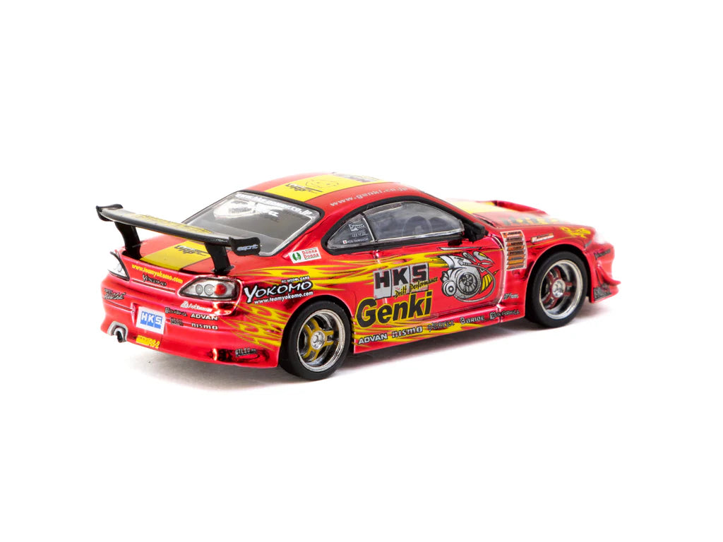 Tarmac Works 1/64 HKS Hiper Silvia RS-2 Rojo Cromo - PIEZA ESPECIAL Salón del Automóvil de Tokio 2025 - GLOBAL64 * Posibilidad de CHASE GRIS