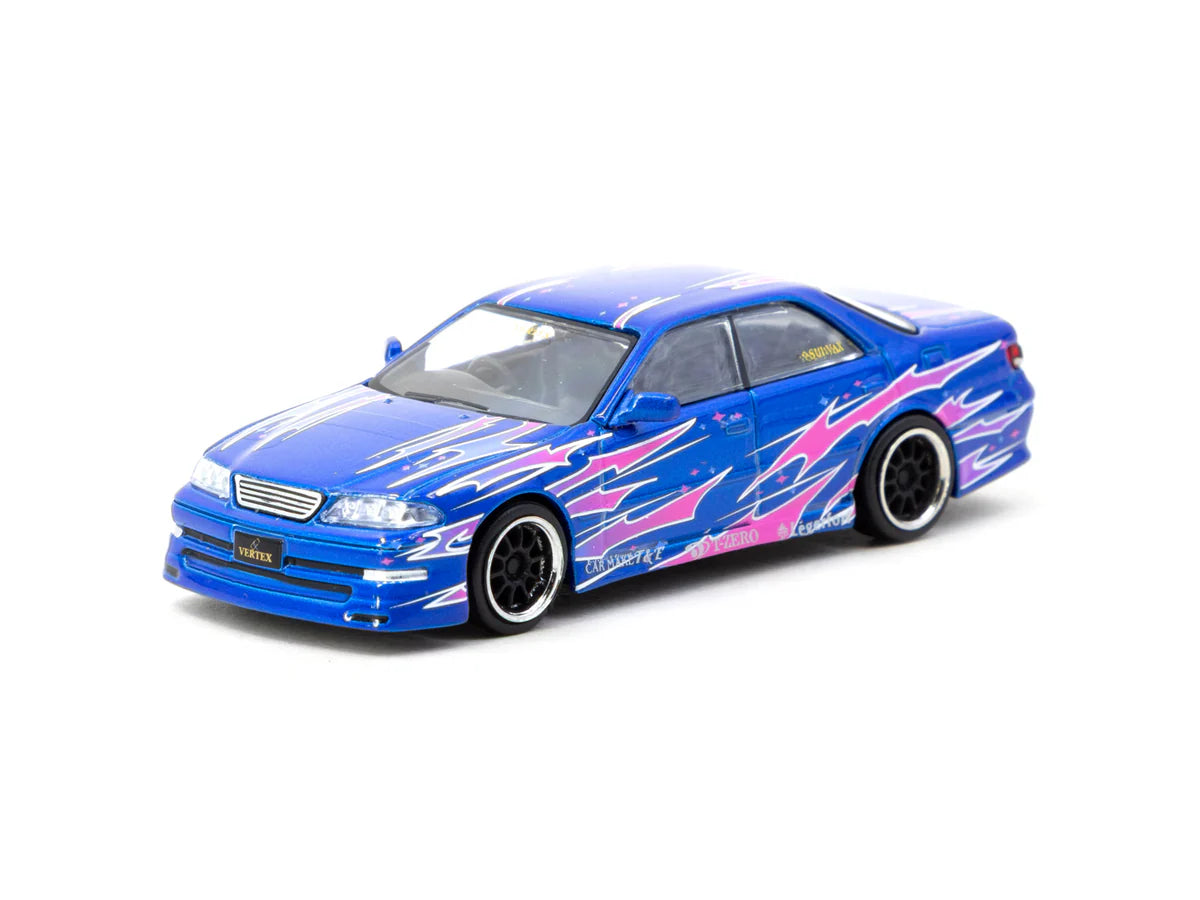 Tarmac Works 1.64 VERTEX Toyota Mark II JZX100 Blue Metallic