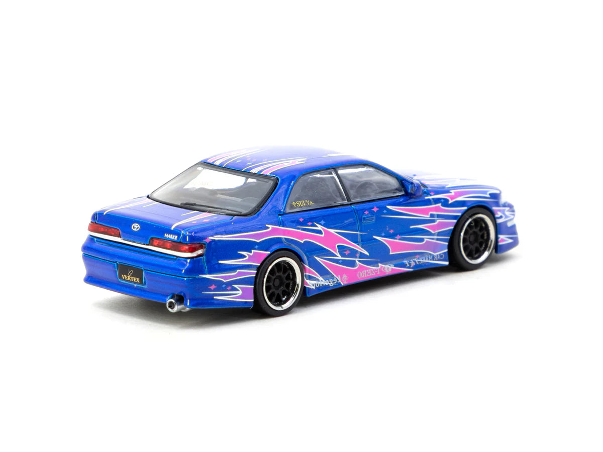 Tarmac Works 1.64 VERTEX Toyota Mark II JZX100 Blue Metallic