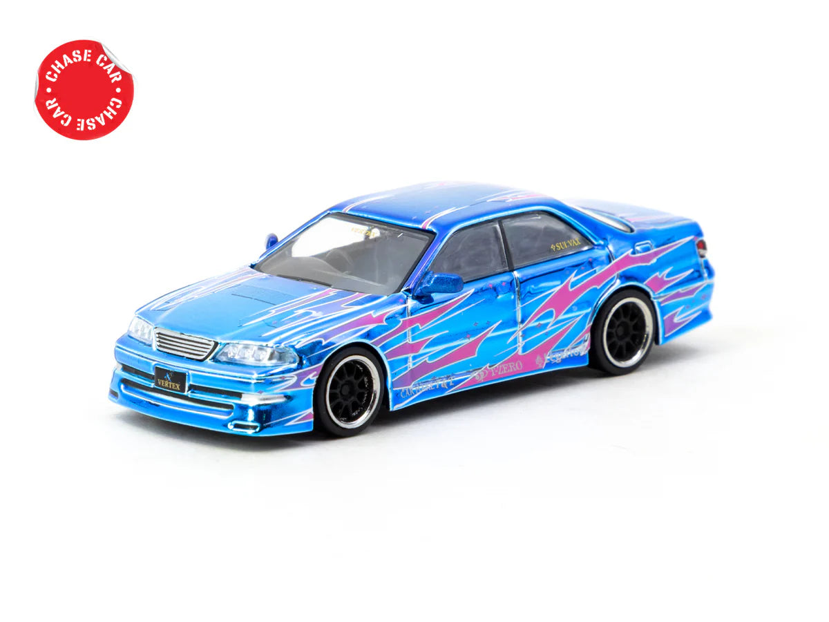 Tarmac Works 1.64 VERTEX Toyota Mark II JZX100 Blue Metallic