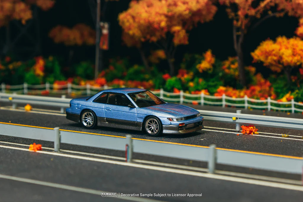 Tarmac Works Nissan Silvia S13 VERTEX azul/gris 1/64 - GLOBAL64