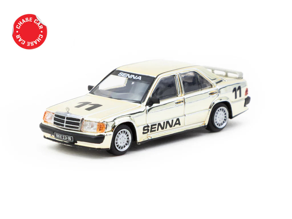 Tarmac Works Mercedes-Benz 190 E 2.3-16 Ayrton Senna Carrera del Campeón 1984 #11 - GLOBAL64