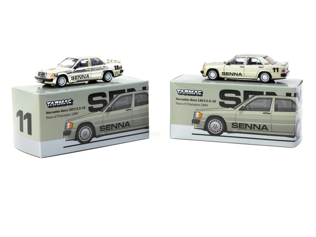 Tarmac Works Mercedes-Benz 190 E 2.3-16 Ayrton Senna Carrera del Campeón 1984 #11 - GLOBAL64