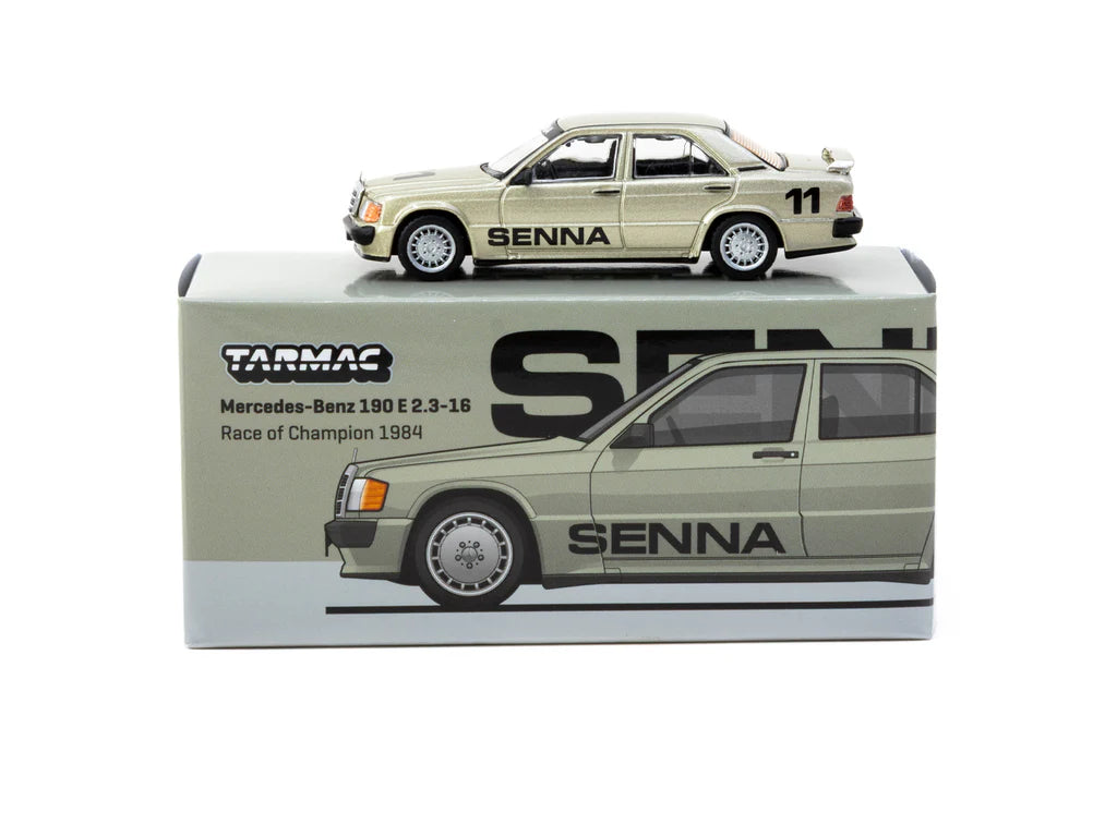 Tarmac Works Mercedes-Benz 190 E 2.3-16 Ayrton Senna Carrera del Campeón 1984 #11 - GLOBAL64