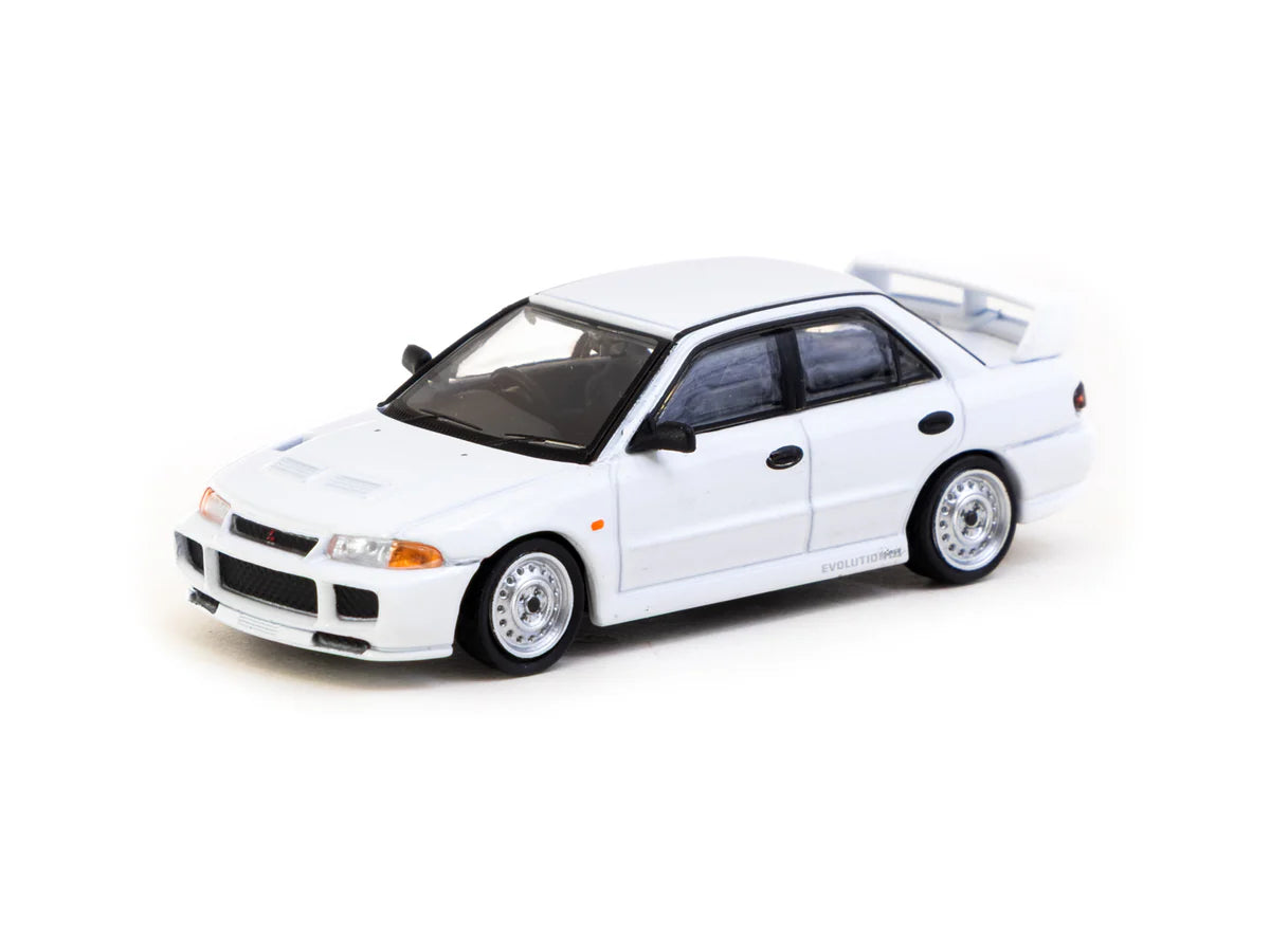 Tarmac Works 1/64 Mitsubishi Lancer RS Evolution III blanco - Edición especial Lamley - Tarmac Works GLOBAL64