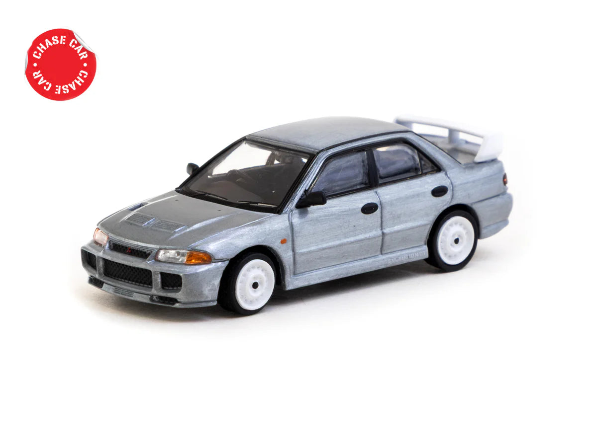 Tarmac Works 1/64 Mitsubishi Lancer RS Evolution III blanco - Edición especial Lamley - Tarmac Works GLOBAL64