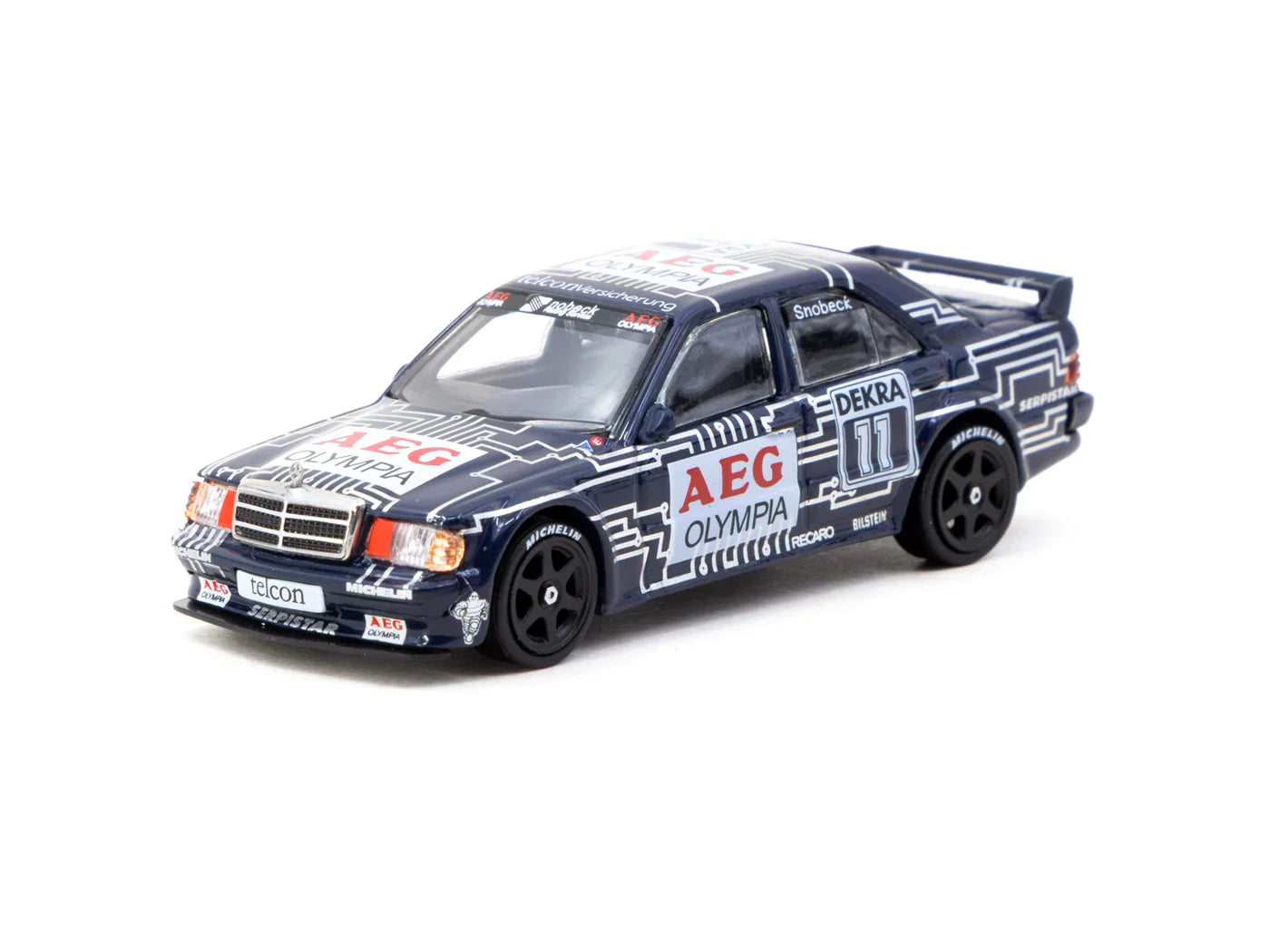 Tarmac Works 1.64 Mercedes Benz 190 E 2.5 16 EVO 1 DTM AEG 1989 Dany Snobeck T64G-057-89DTM11