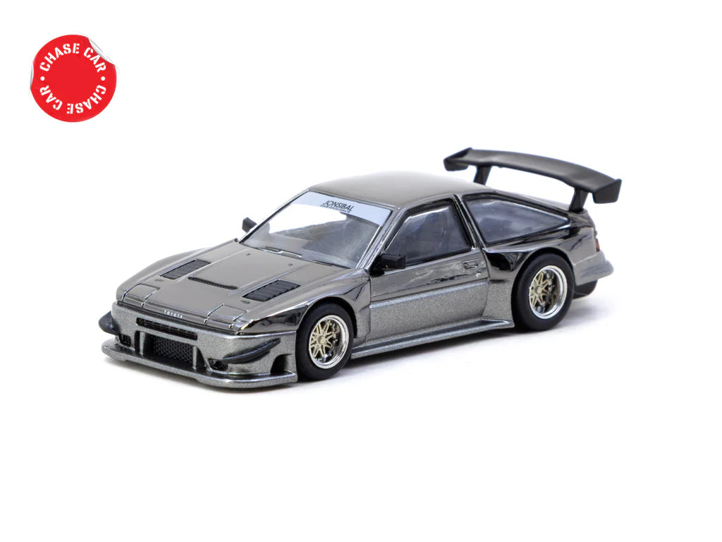 Tarmac Works Toyota Sprinter Trueno AE86 Widebody Negro/Gris 1/64 - Diseño de Jon Sibal - Edición especial de Malasia - GLOBAL64