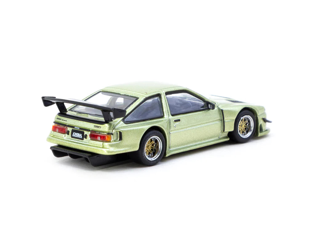Tarmac Works Toyota Sprinter Trueno AE86 Widebody Green 1/64 - Diseño de Jon Sibal - GLOBAL64