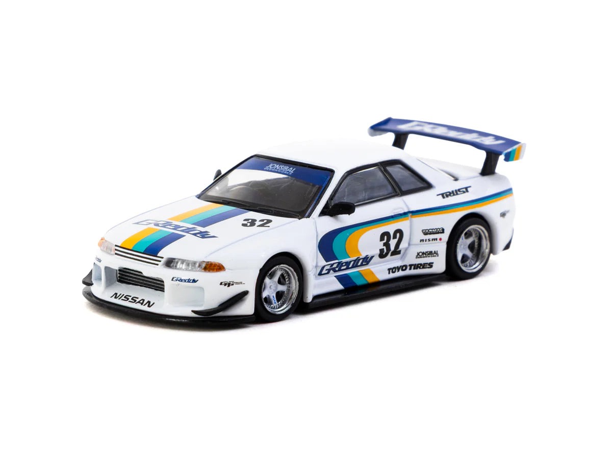 TARMAC WORKS 1.64 Nissan Skyline GTR R32 Widebody GReddy Jonsibal  - Edición especial EE. UU. - Tarmac Works GLOBAL64