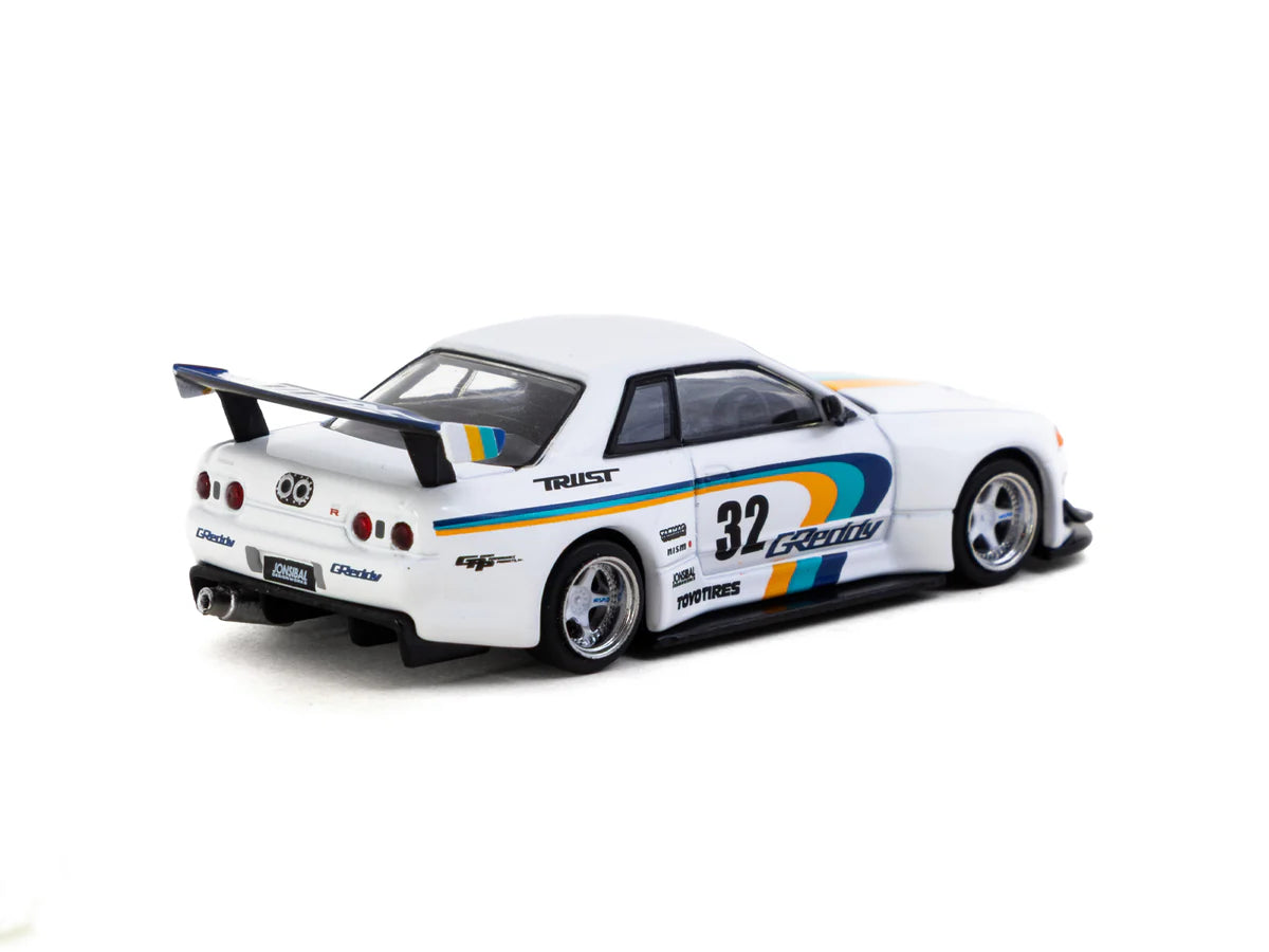 TARMAC WORKS 1.64 Nissan Skyline GTR R32 Widebody GReddy Jonsibal  - Edición especial EE. UU. - Tarmac Works GLOBAL64
