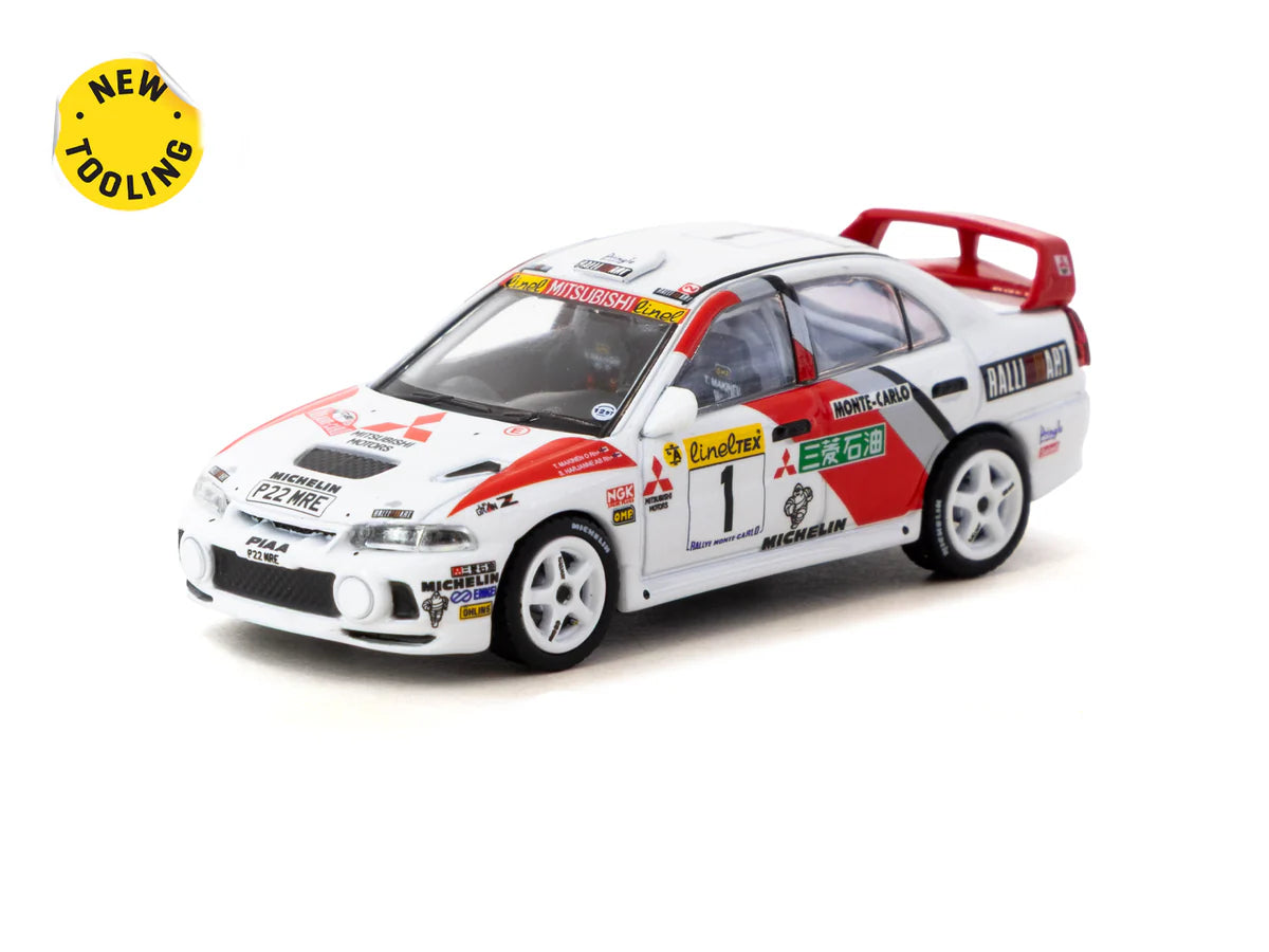 TARMAC WORKS 1.64 Mitsubishi Lancer Evolution IV Rallye Monte Carlo 1997 #1 - Tarmac Works GLOBAL64