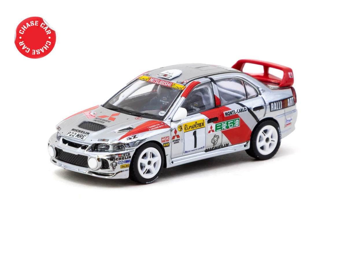 TARMAC WORKS 1.64 Mitsubishi Lancer Evolution IV Rallye Monte Carlo 1997 #1 - Tarmac Works GLOBAL64