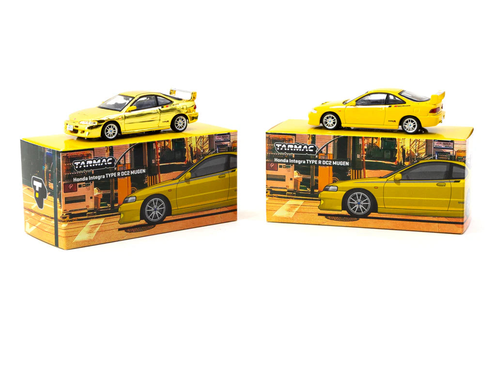 Tarmac Works 1/64 Honda Integra TYPE R DC2 MUGEN Amarillo Luz Solar - GLOBAL64