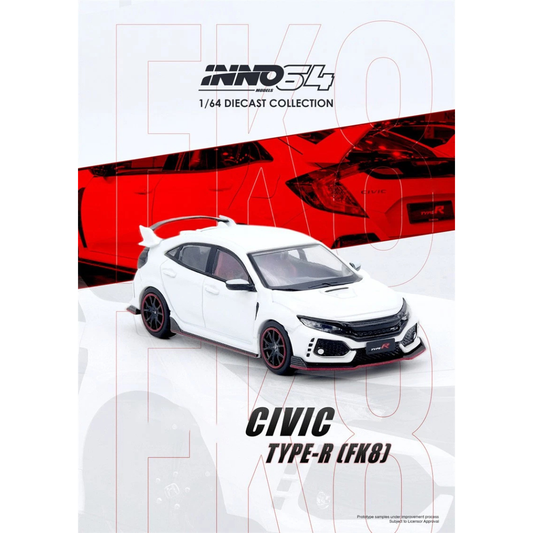 Inno64 Honda Civic Type R FK8 Blanco 1.64