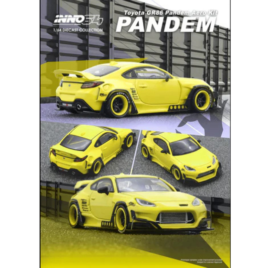INNO64 Toyota GT86 Pandem - Amarillo 1.64