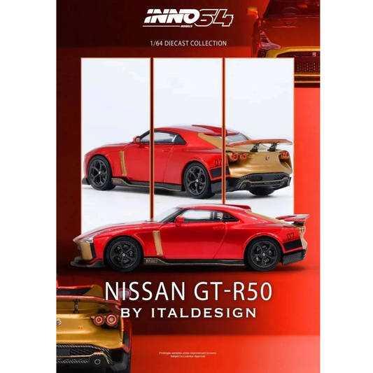 INNO64 R50 GTR By Italsedign Rojo Dorado 1.64